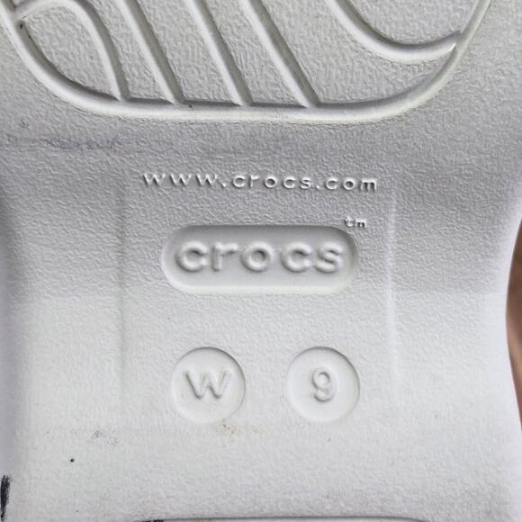 Crocs Skyline White Vanilla Double Strap Ankle Y2K Platform Square Toe Sandals - Picture 15 of 16